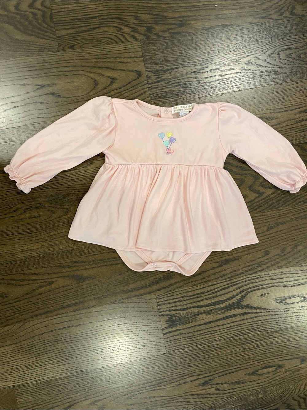 TBBC Light Pink Long-Sleeve Balloon Dress and Attached Onesie
